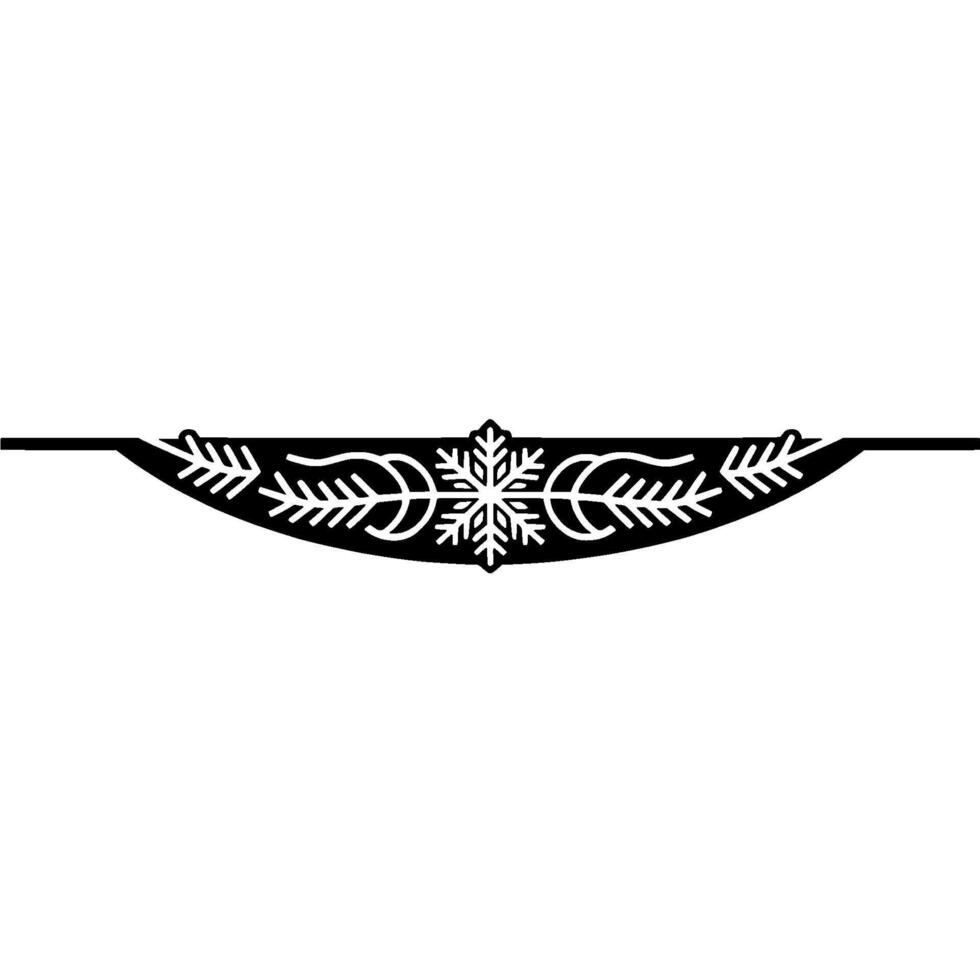Elegant Winter Border Black White Snowflake vector