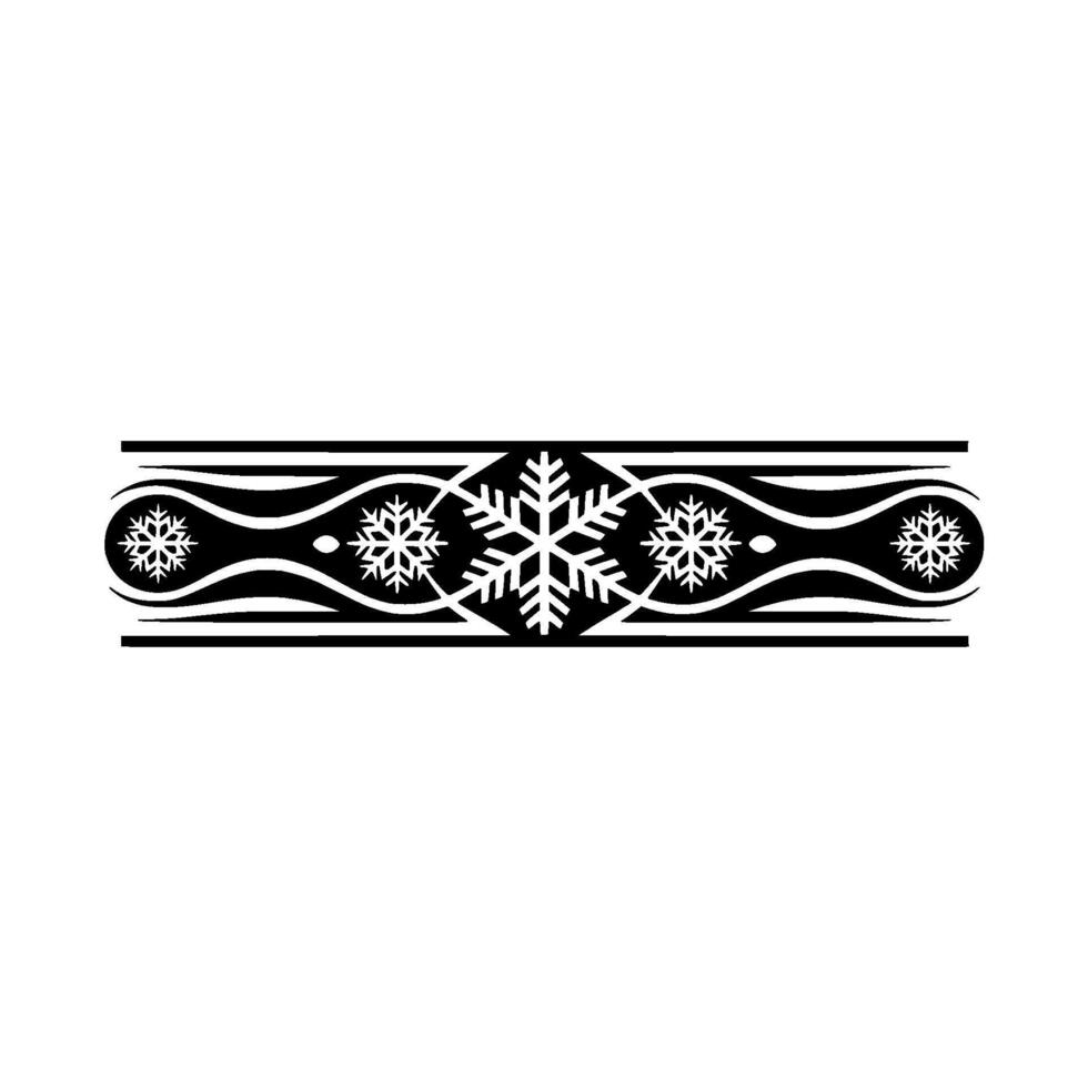 Elegant Snowflakes Border on White Background vector