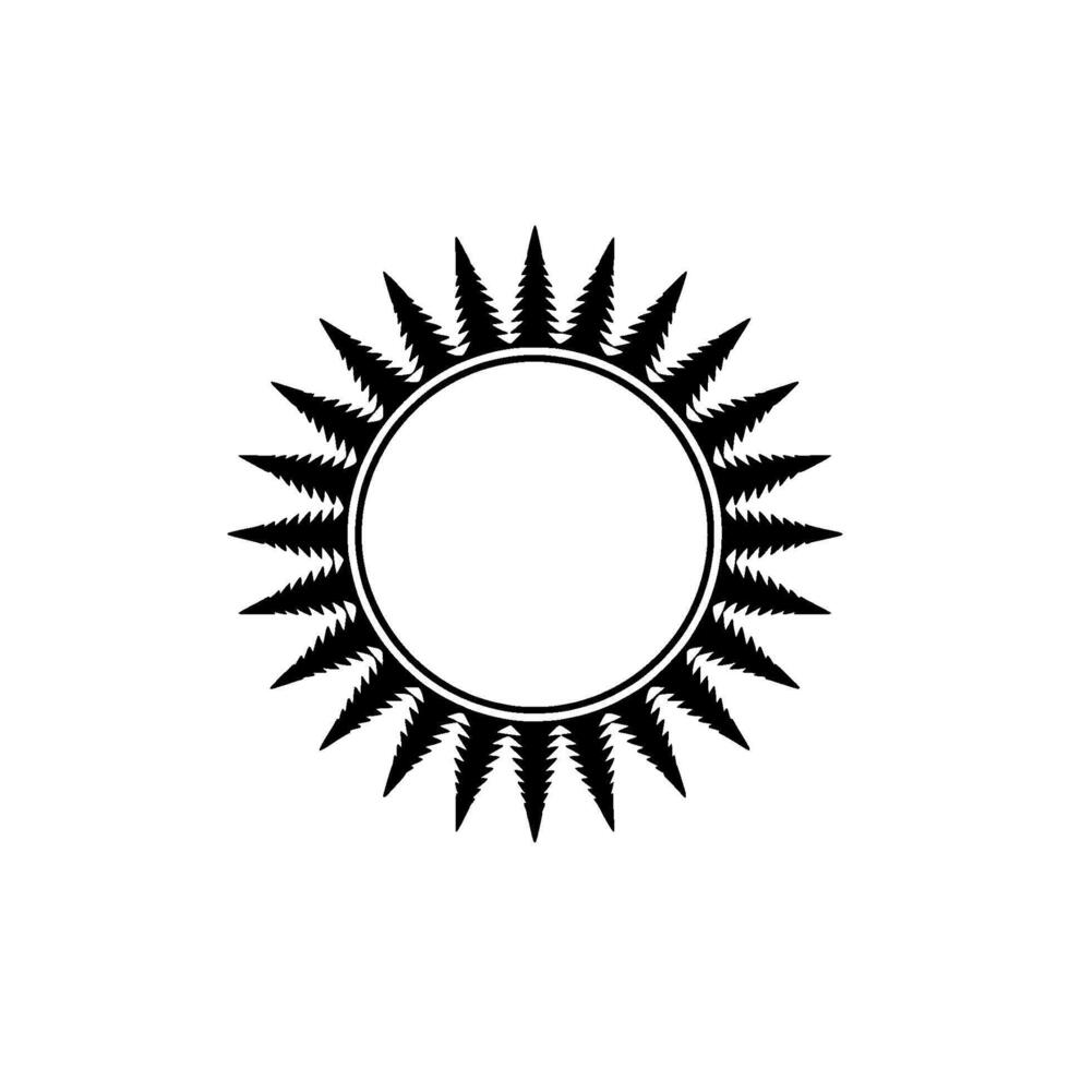 Geometric Sunburst Black and White Decorative vector