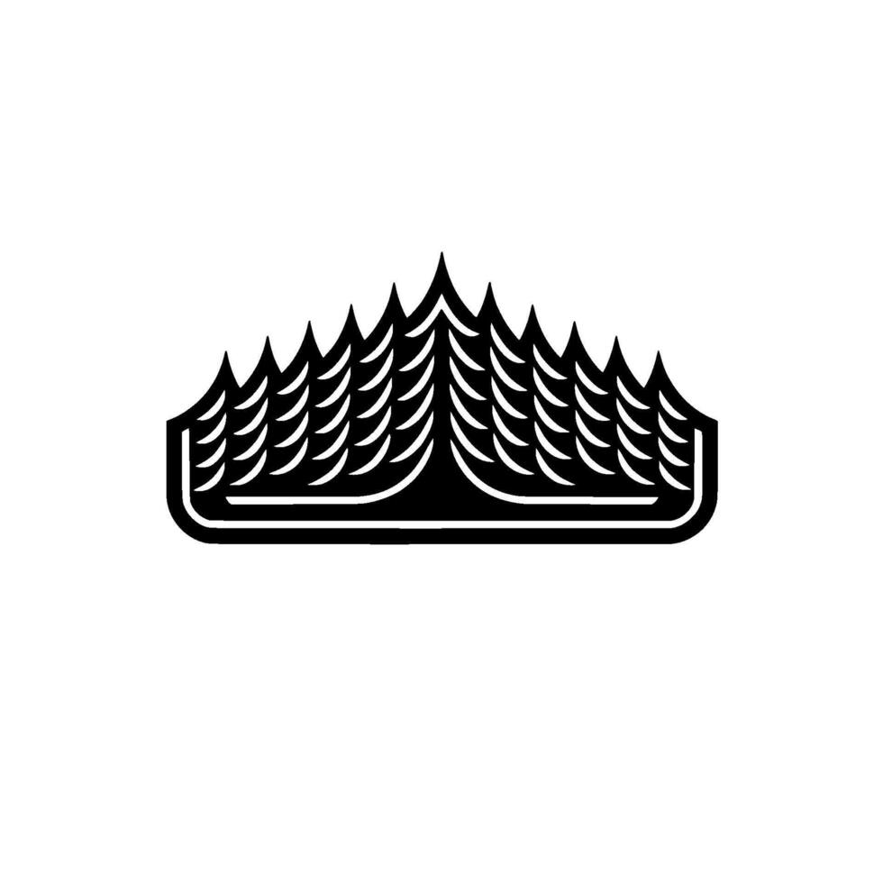Black White Minimalist Forest - Pine Trees vector
