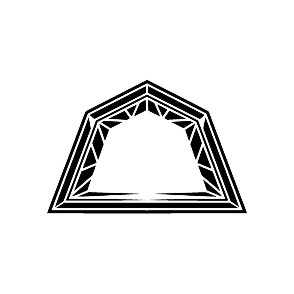 Abstract Geometric Arch Minimalist Element vector