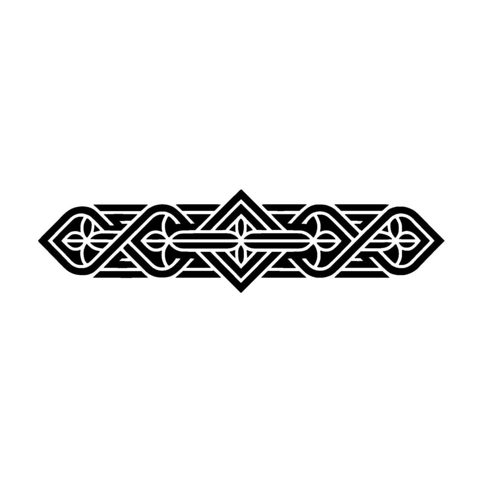 Elegant Black White Celtic Knotwork Ornament vector