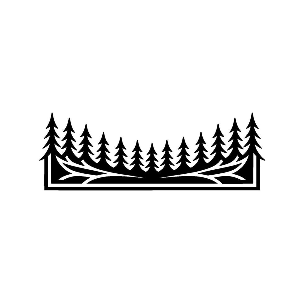 Minimalist Forest Silhouette - Illustration vector