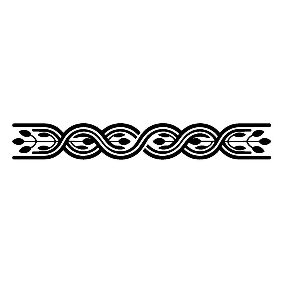 Elegant Black Floral Ornament , Border vector
