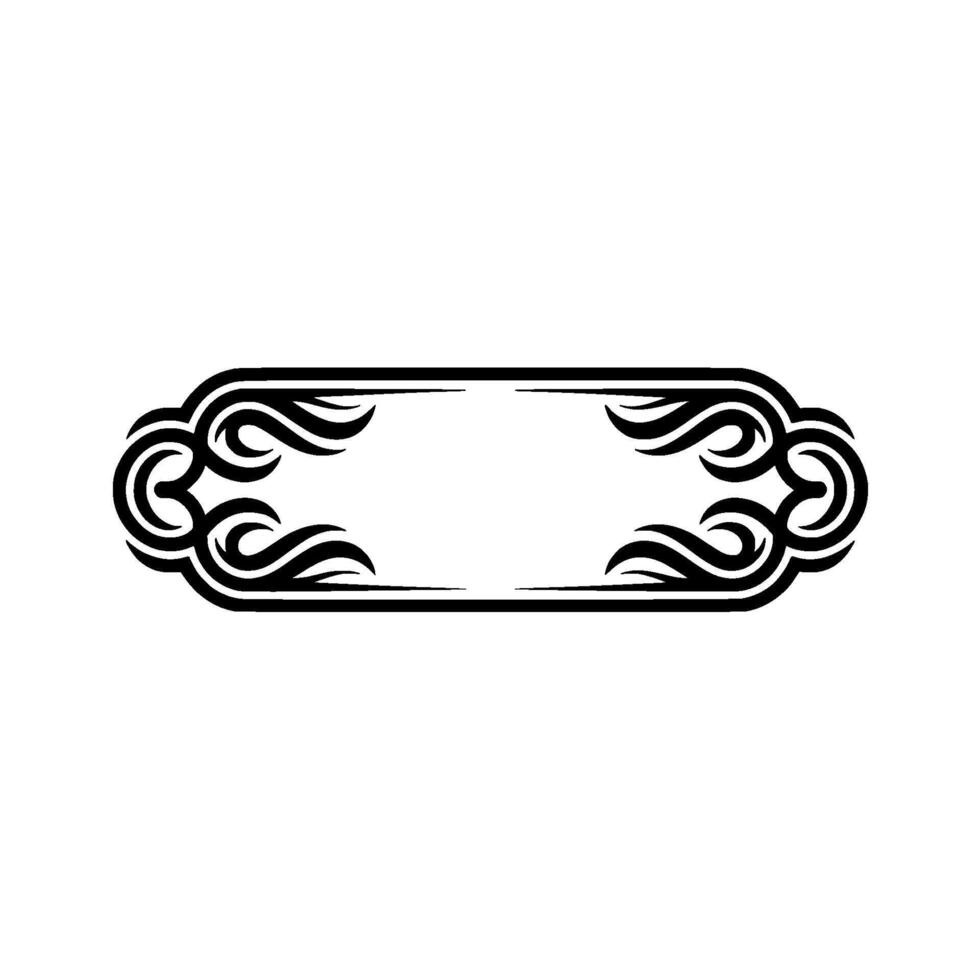 Elegant Black Ornamental Frame on White Background - Ornament vector