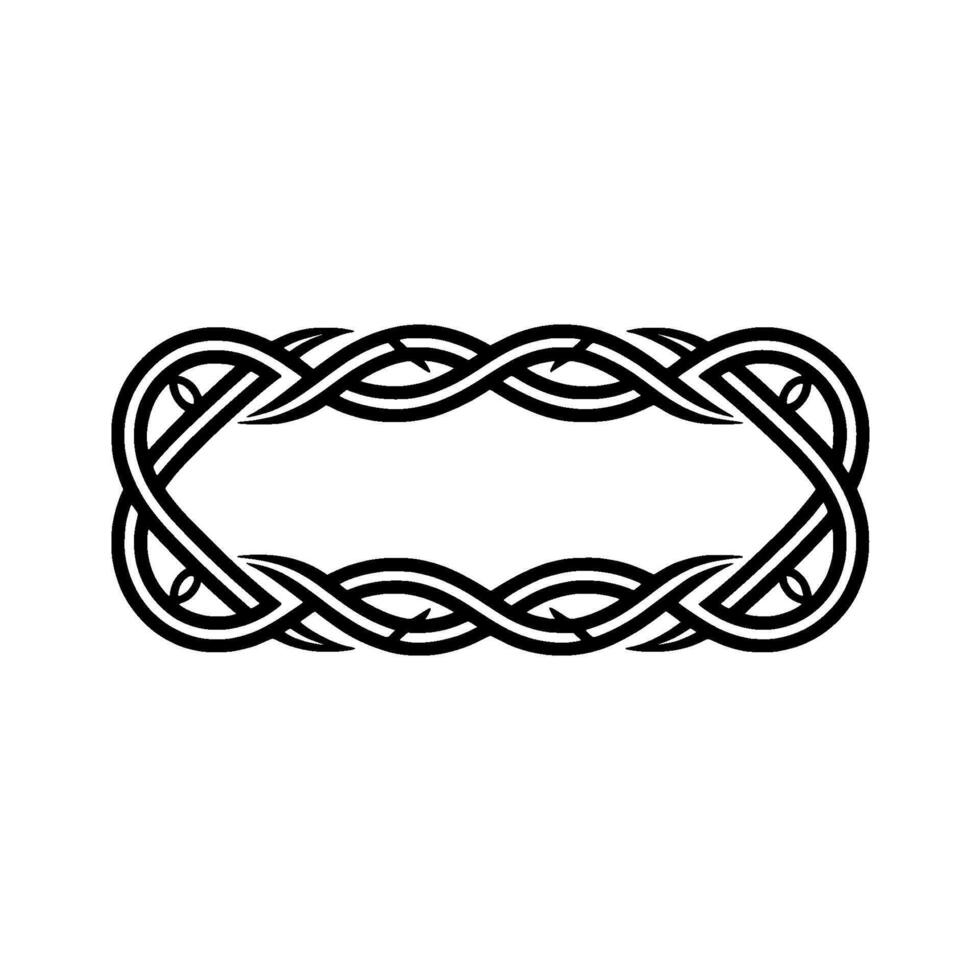Celtic Knotwork Frame , Elegant Element, Minimalist Style vector
