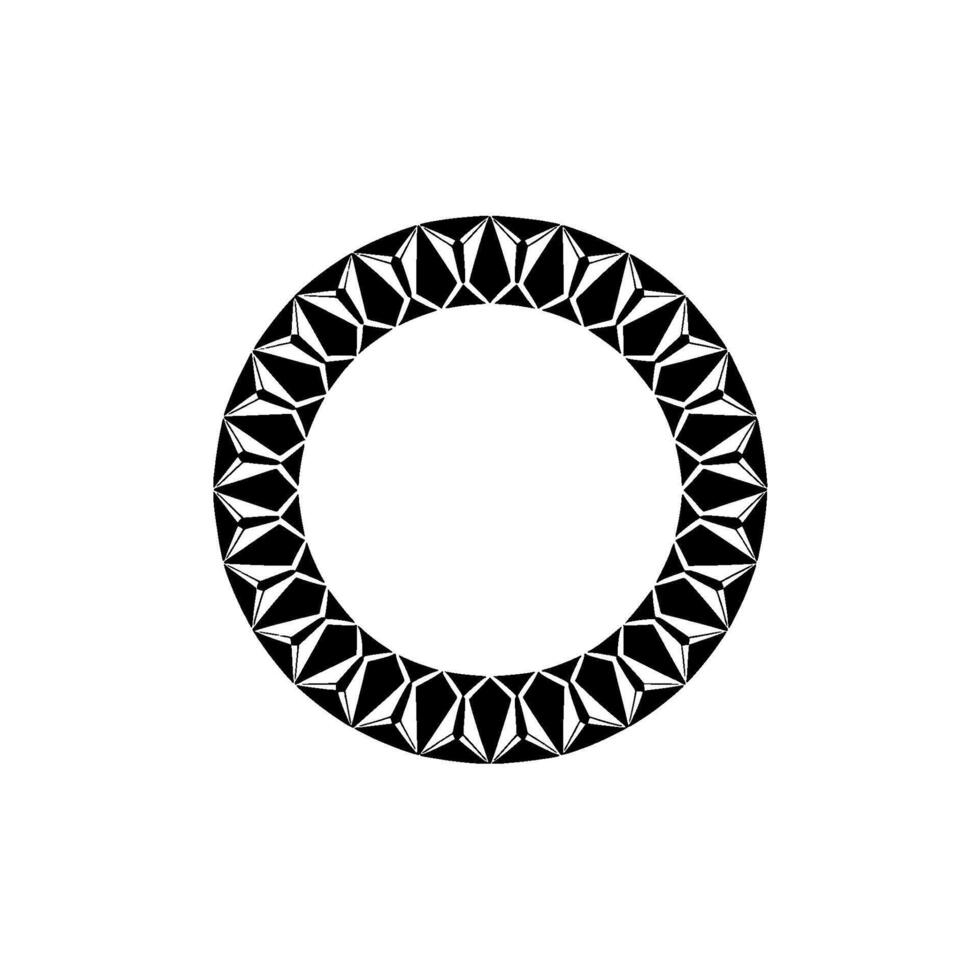 Geometric Black White Circle Pattern on White Background vector