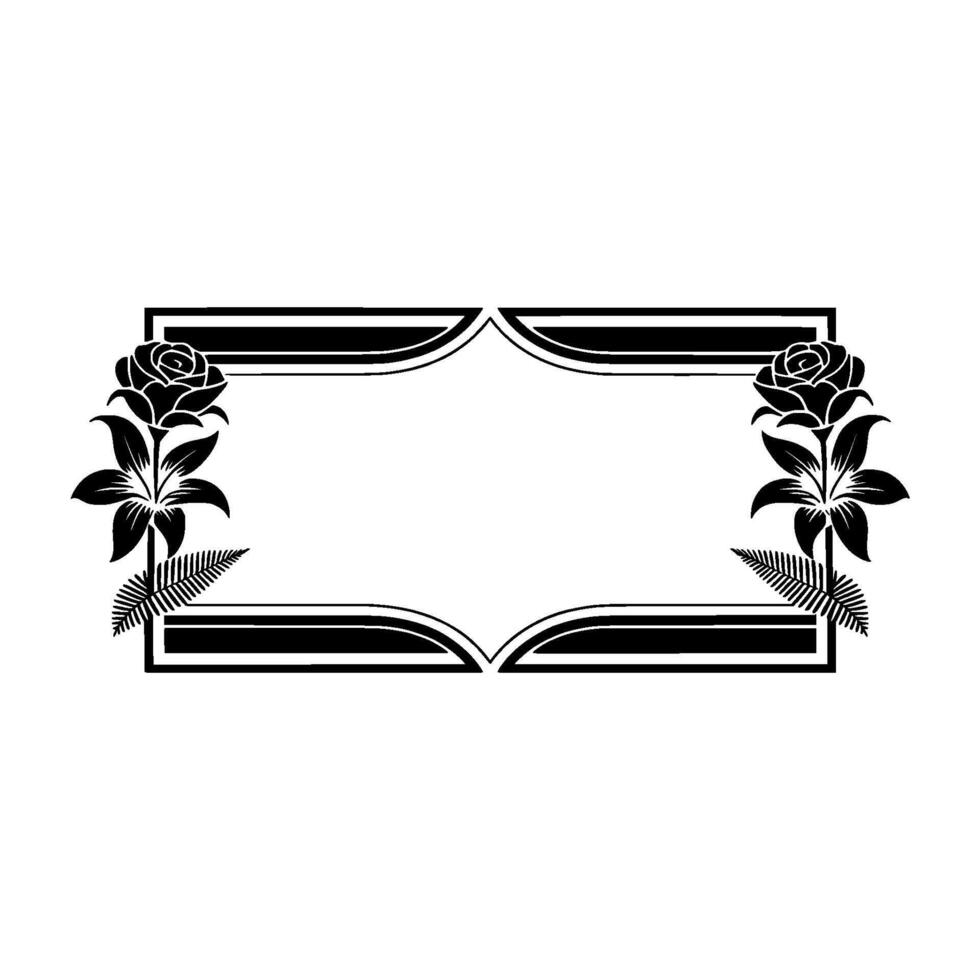 Elegant Black Floral Frame , Illustration for Greeting Cards vector