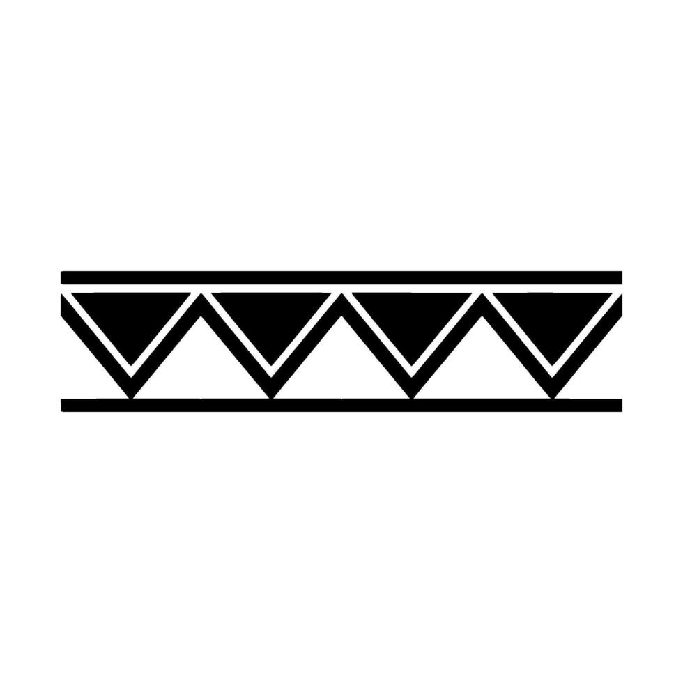 Geometric Border Black Triangles on White Gradient, Minimalist vector