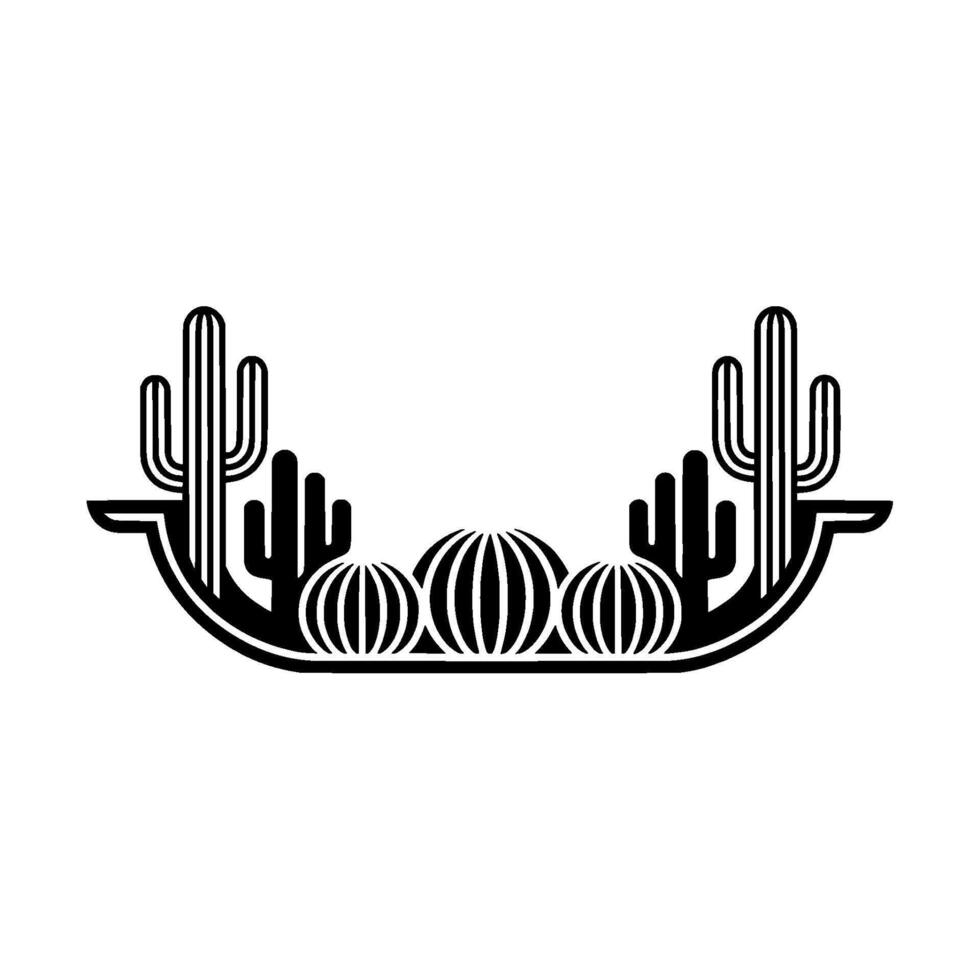 Minimalist Black and White Desert Landscape vector