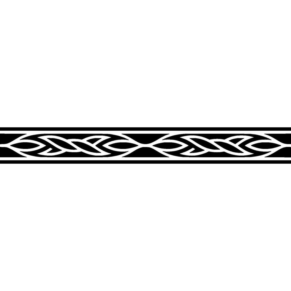 Elegant Celtic Knotwork Border, Black and White vector