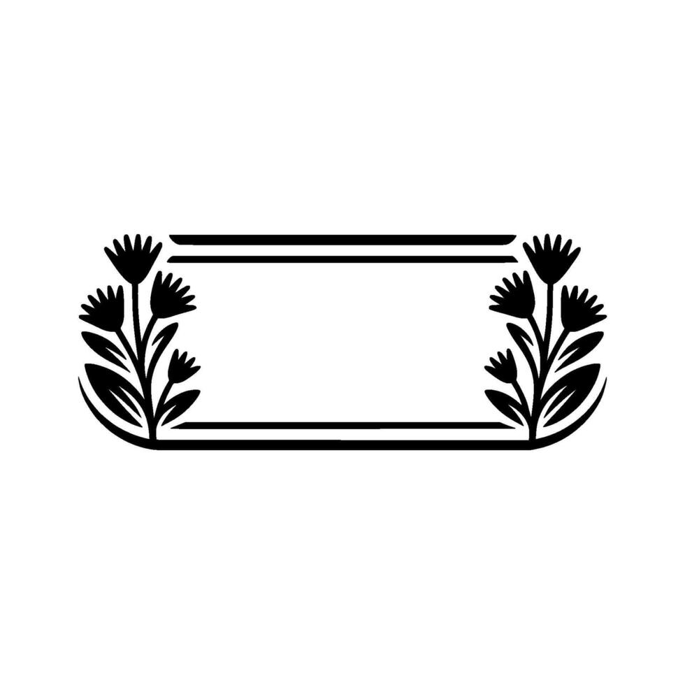 Minimalist Floral Frame - Invitation, Wedding Card vector