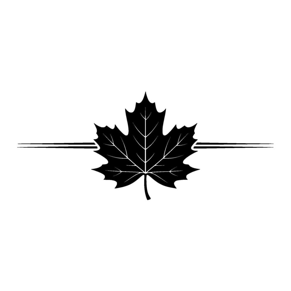 Minimalist Black Maple Leaf for Autumn Branding vector