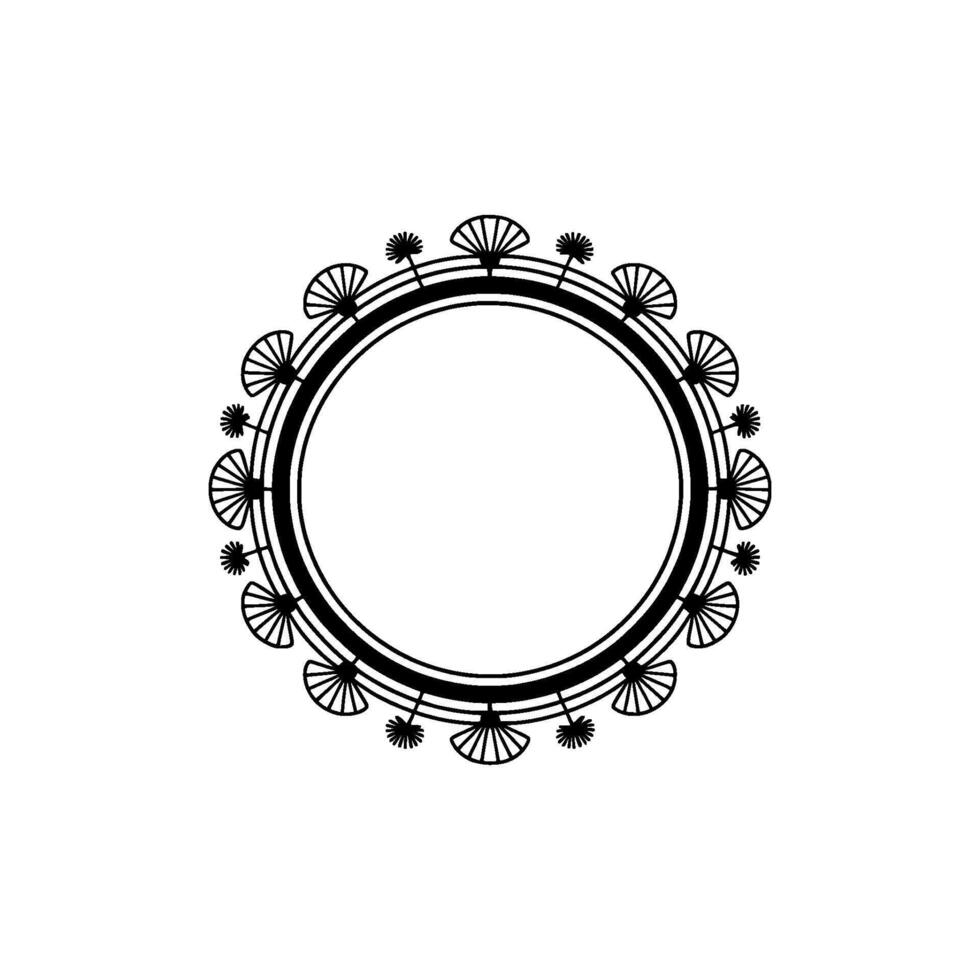 Elegant Art Deco Circle Frame Illustration vector