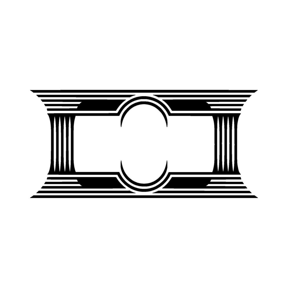 Geometric Deco Frame, Minimalist, Architecture vector