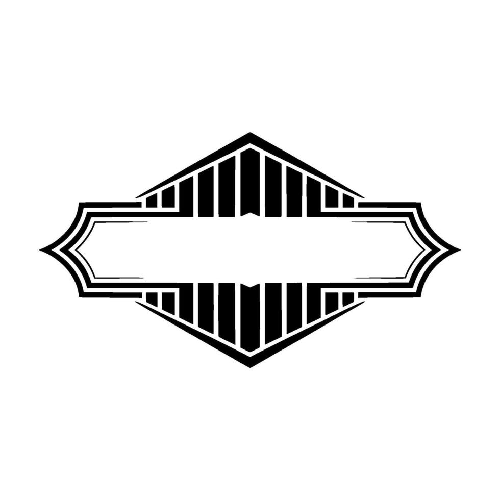Art Deco Diamond Badge, Elegant , Minimalist Emblem vector