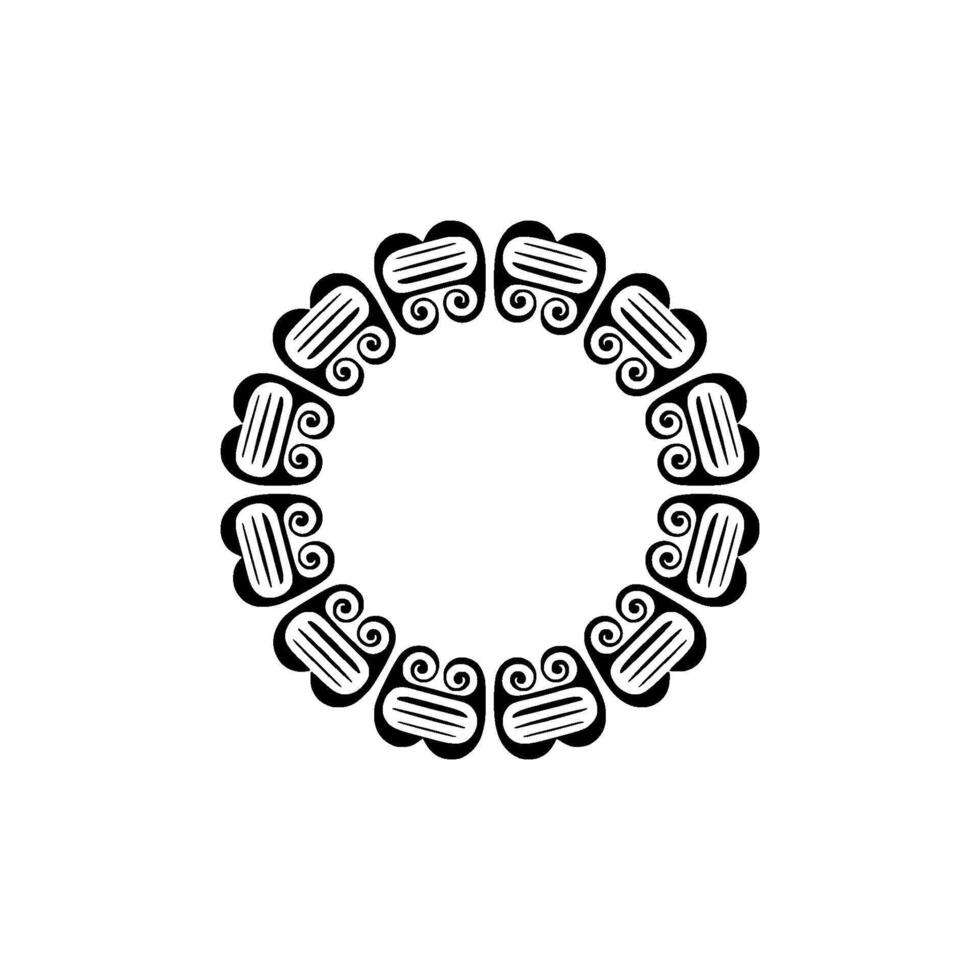 Intricate Circular Ornament, Vintage vector
