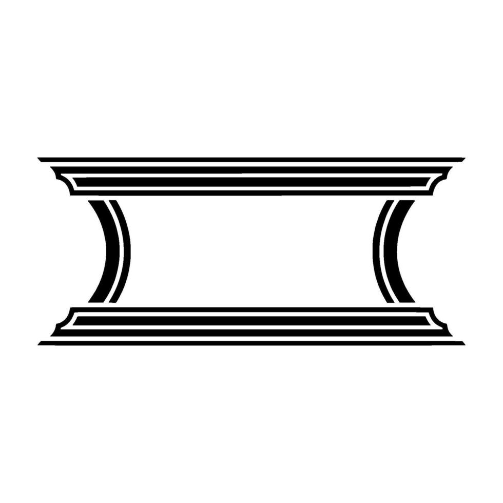 Classical Column Ornament, Minimalist vector