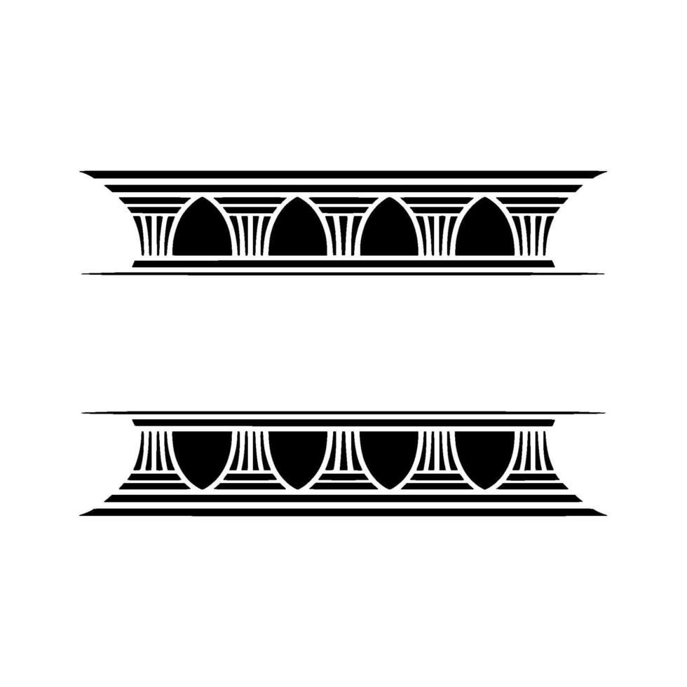 Geometric Deco Border, Minimalist, Repeating vector