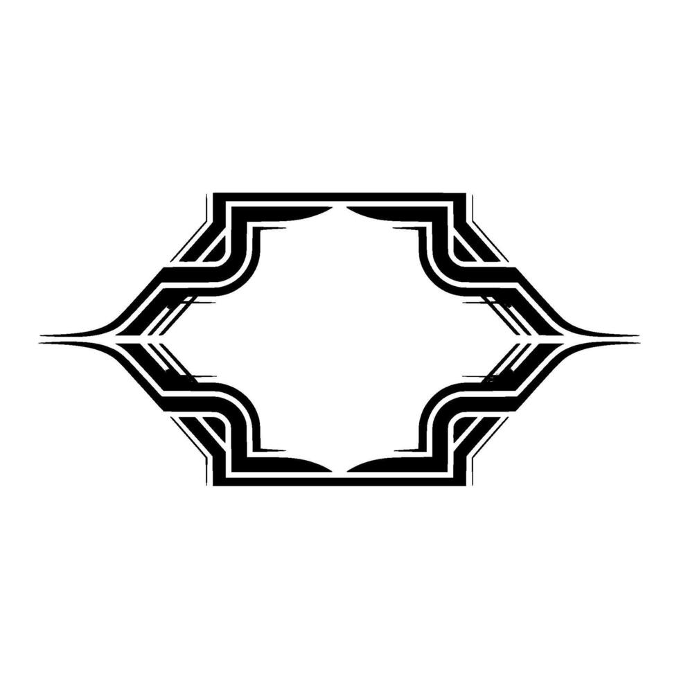 Geometric Tribal Ornament, Minimalist , Abstract Frame vector