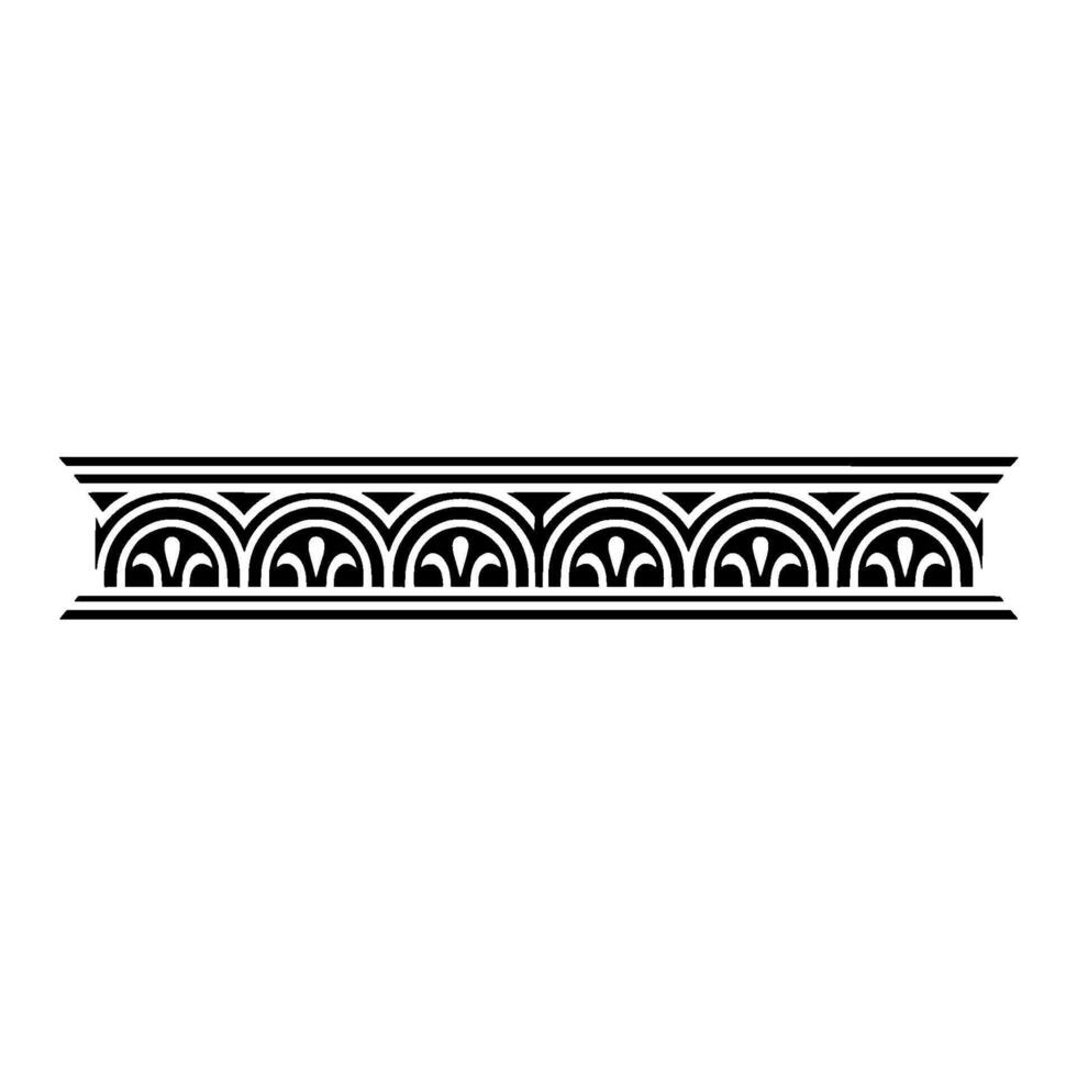 Art Deco Decorative Border, Elegant Pattern, Vintage vector