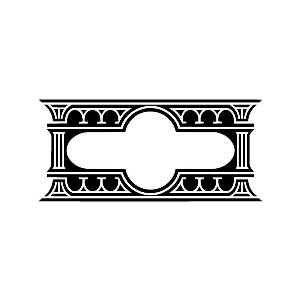Elegant Deco Letterform, Minimalist vector