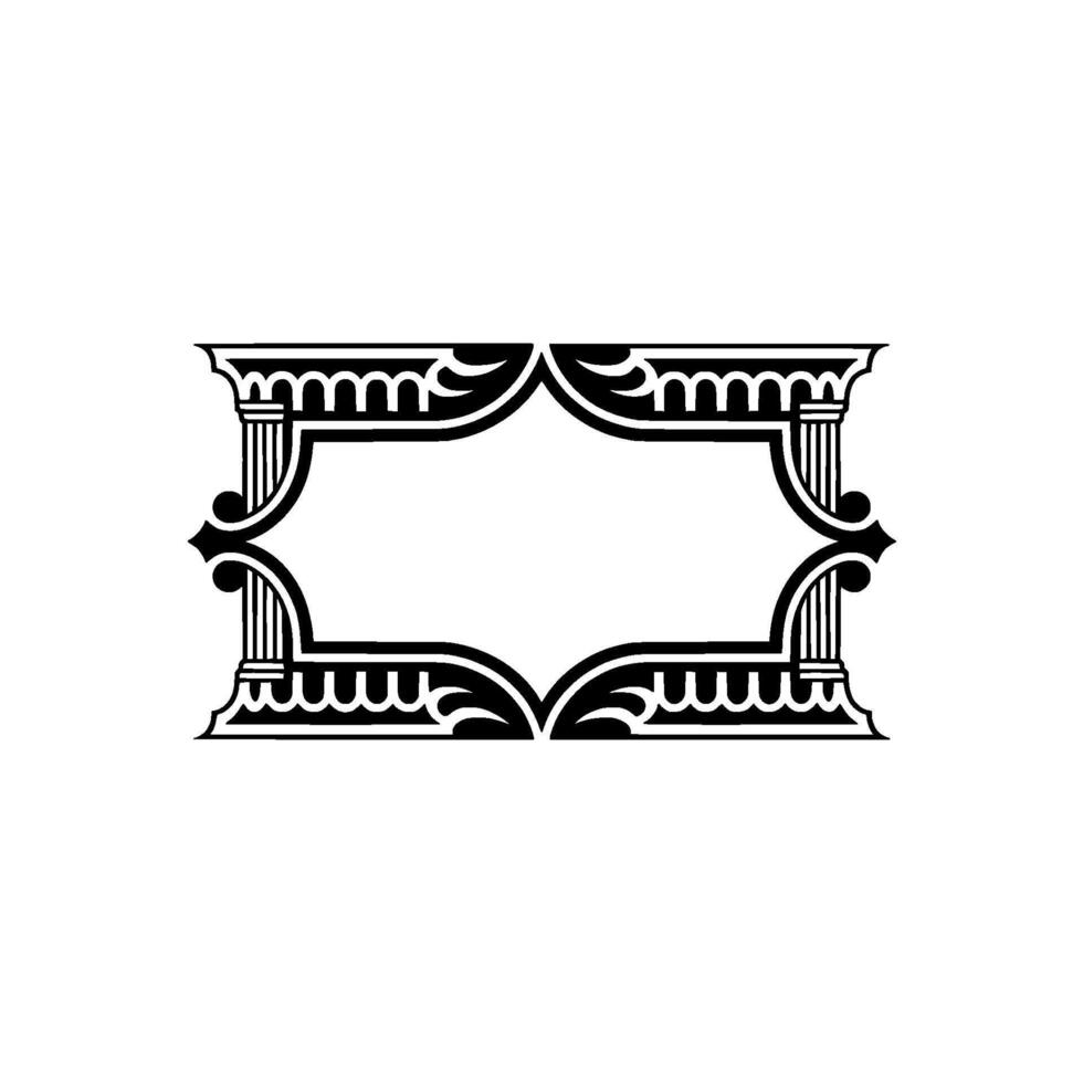 Art Deco Frame, Elegant Ornamentation, Vintage - Stylized vector