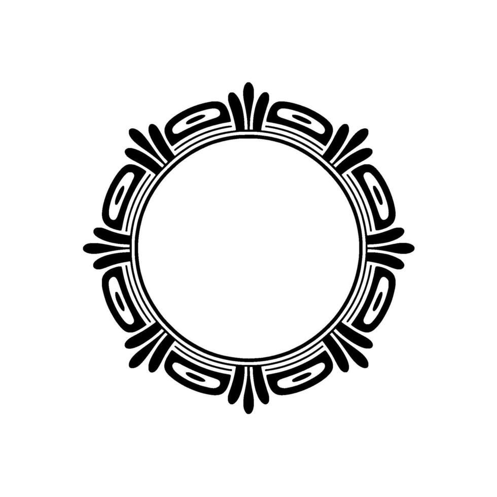 Tribal Circle Frame, Minimalist , Ancient Motif vector