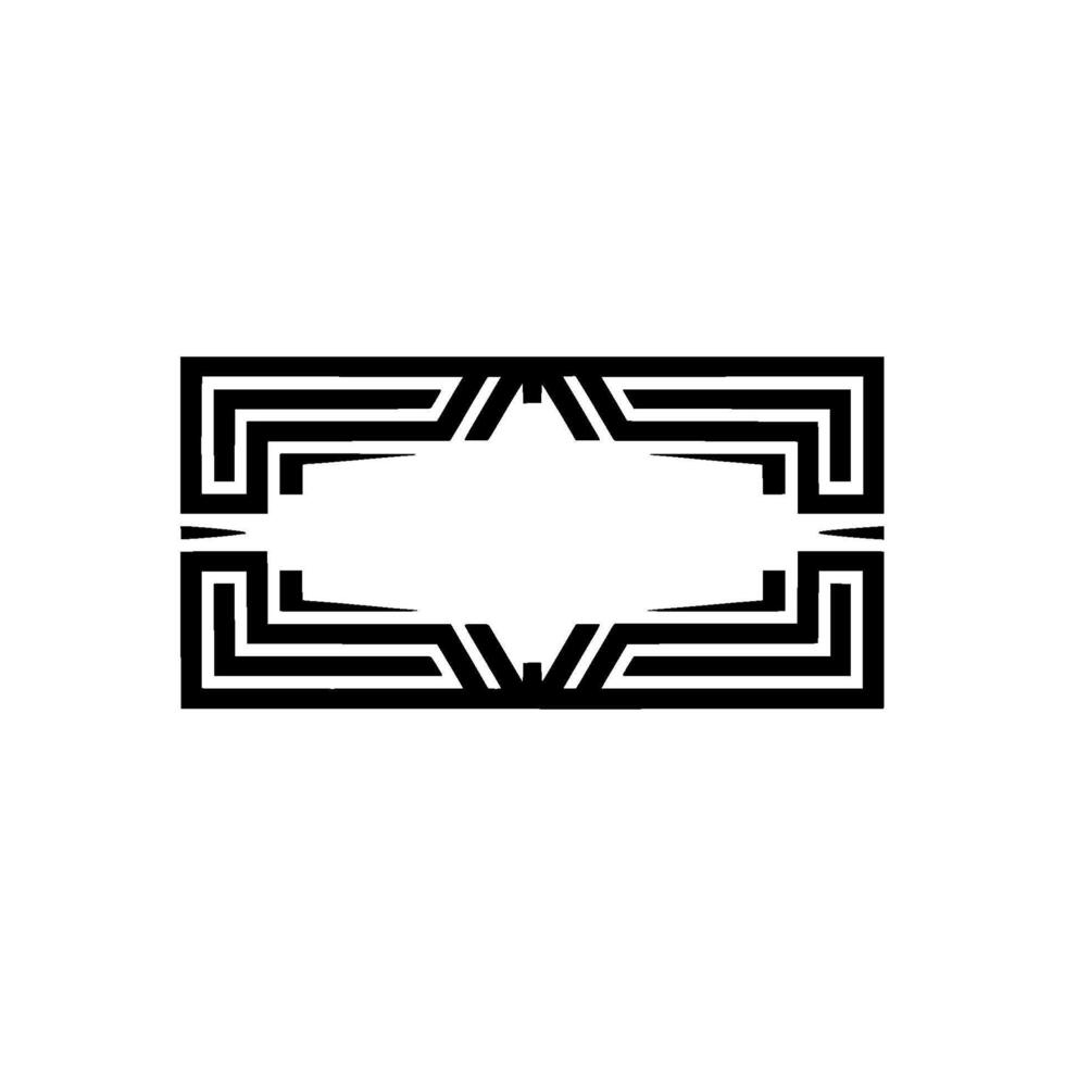 Geometric Deco Frame, Minimalist , Blank Space - Abstract vector