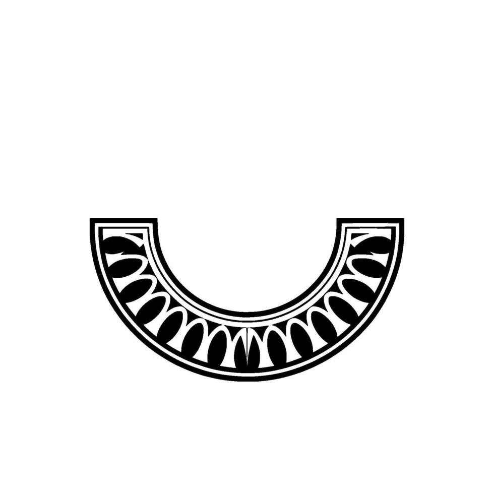 Stylized Crescent Moon Emblem, Minimalist - Geometric vector