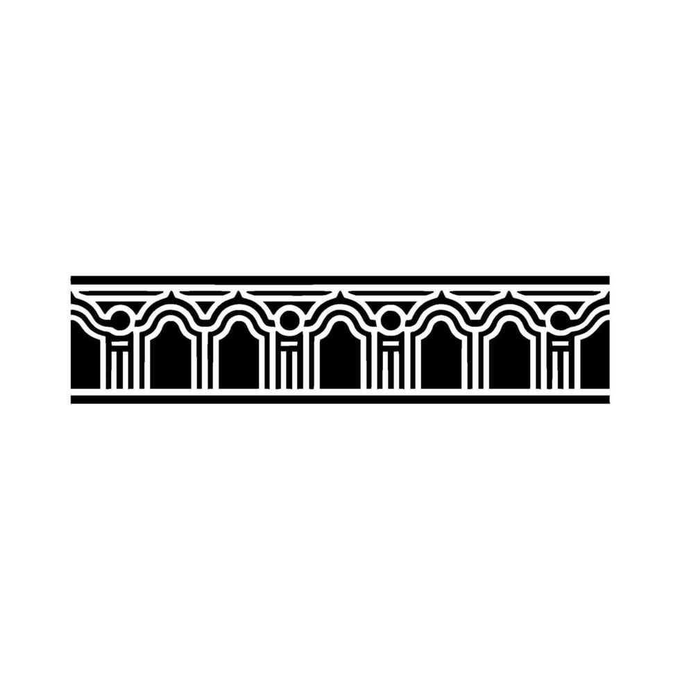 Art Deco Architectural Border, Geometric vector