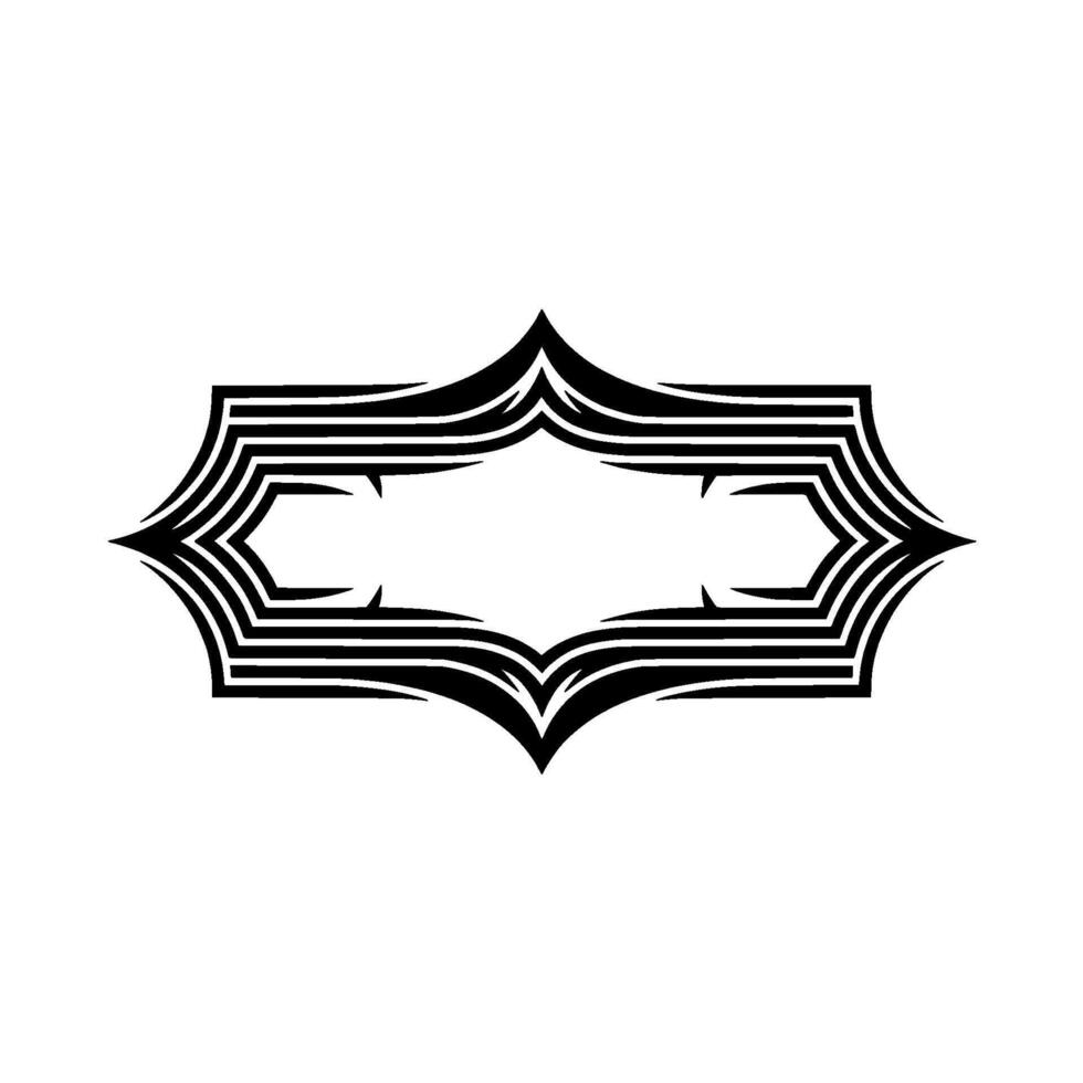 Geometric Tribal Frame, Minimalist , Elegant Outline vector