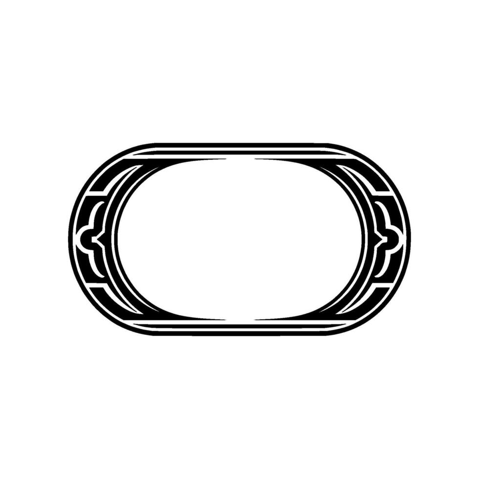 Geometric Tribal Frame, Minimalist, Ornament vector