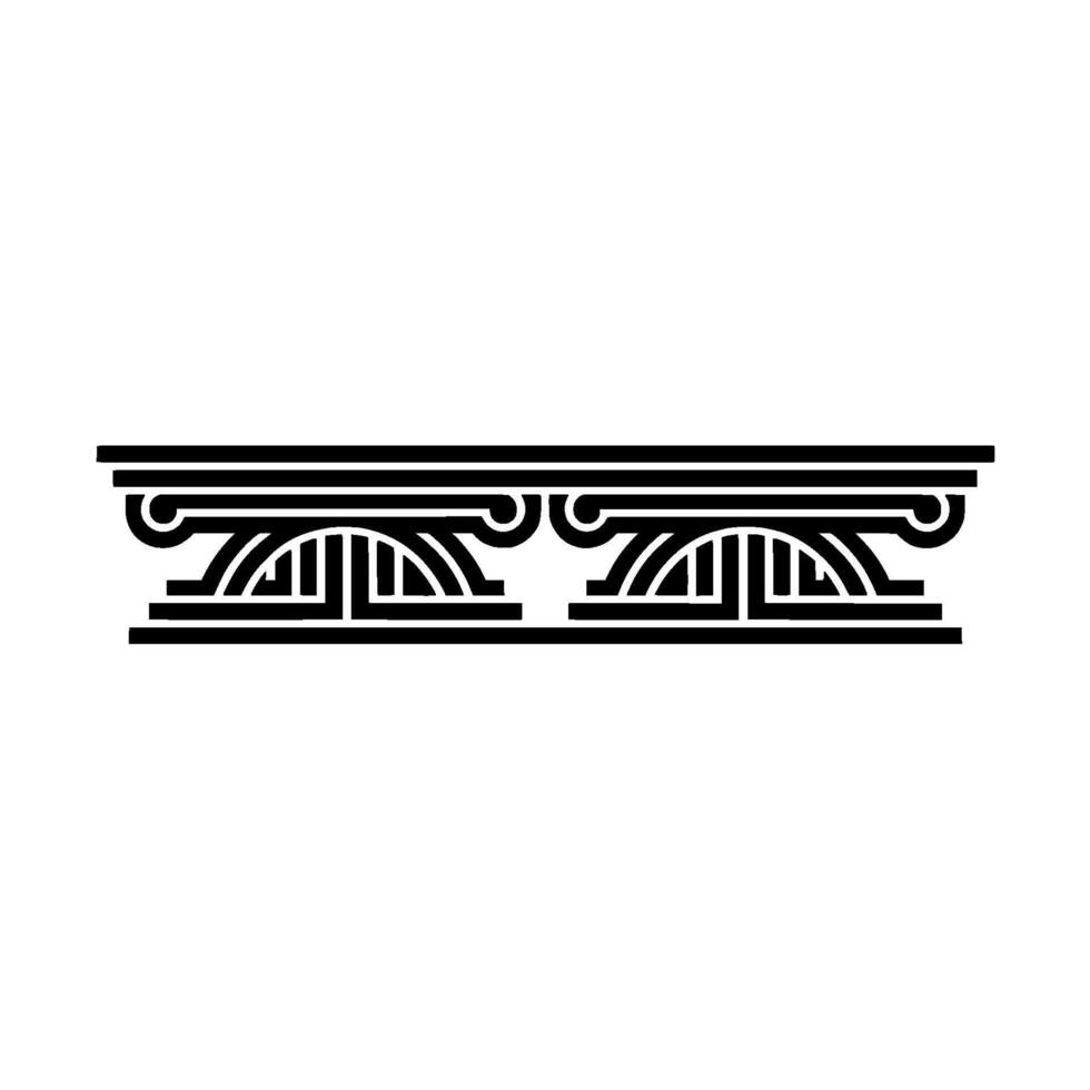 Classical Column Capital Border, Elegant Element vector