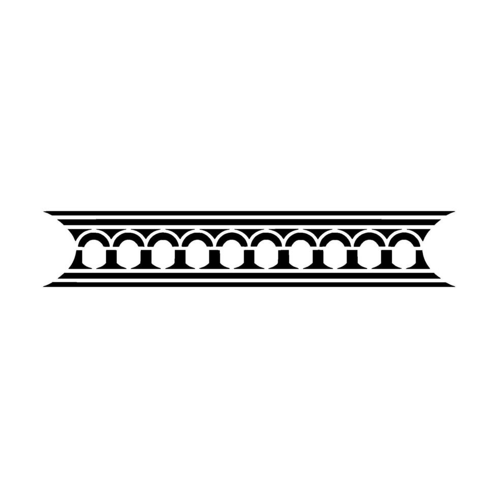 Ornate Black Scroll Border, Vintage Element vector