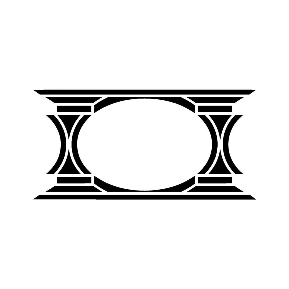 Geometric Ornament, Circular Focal Point, Art Deco vector