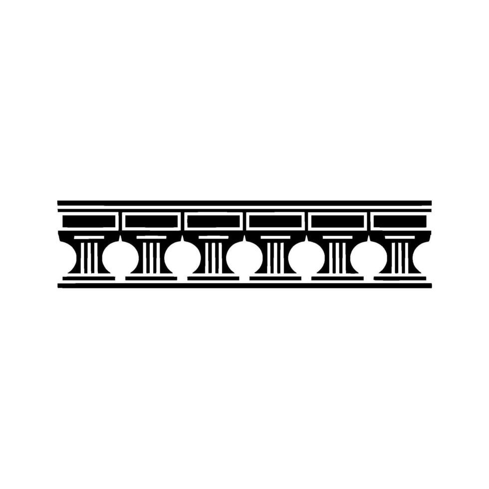 Geometric Temple Border, Minimalist, Architecture vector