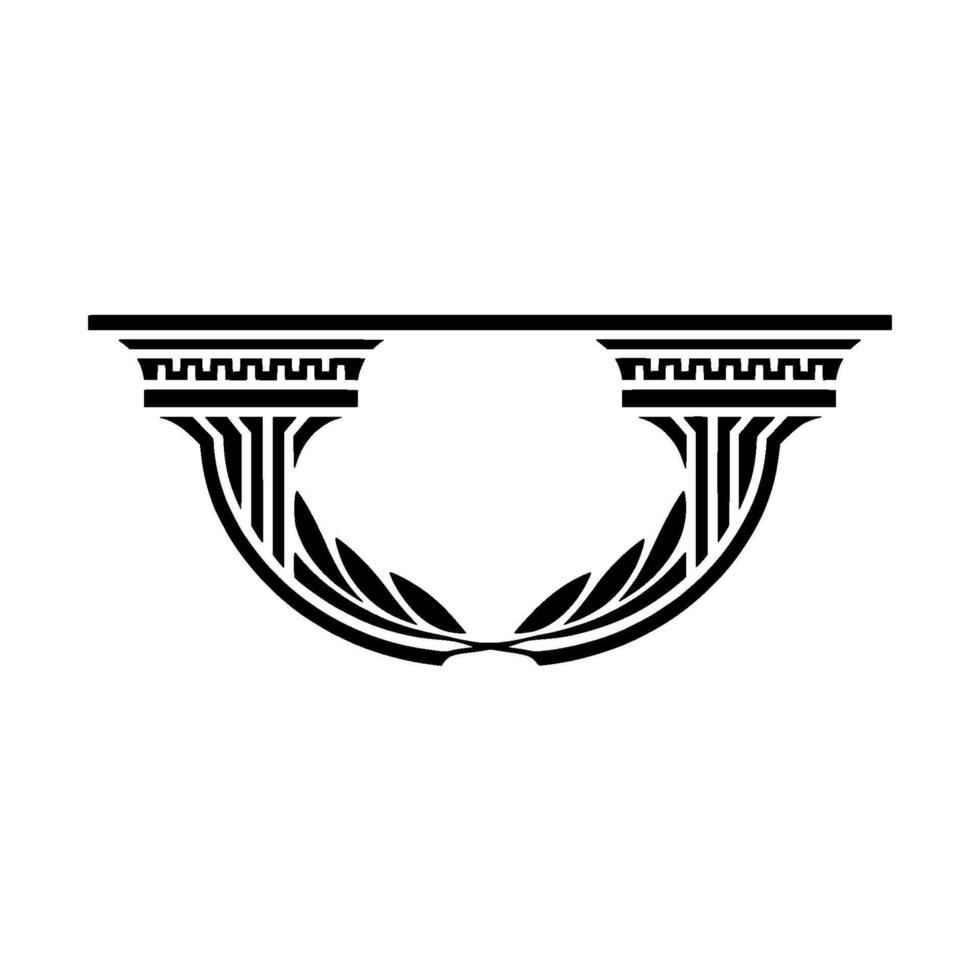 Stylized Classical U-Shape, Geometric Ornamentation vector