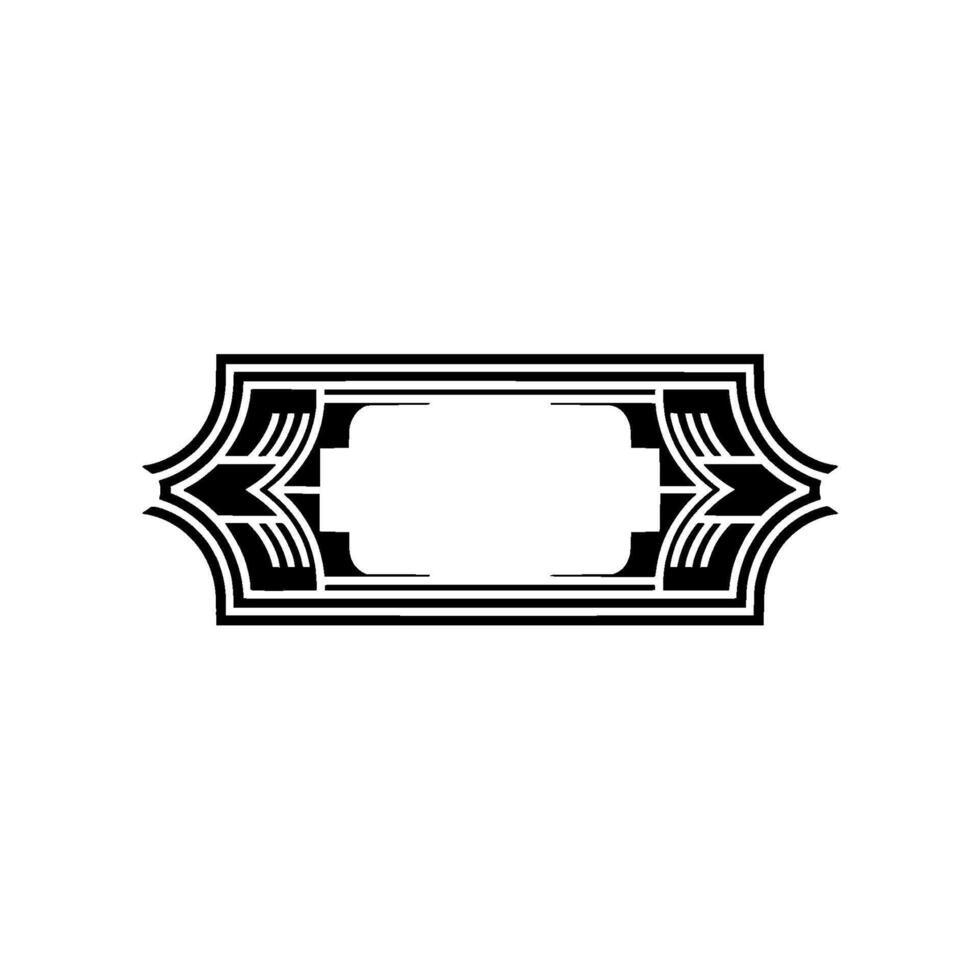 Art Deco Frame, Geometric Ornament, Vintage Elegance - Pattern vector