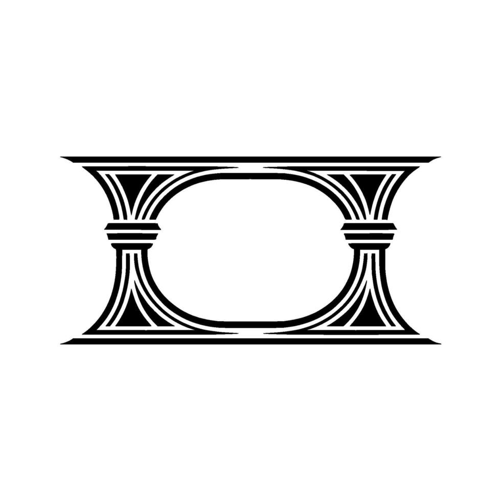 Art Deco Archway, Geometric Ornamentation, Vintage - Decorative vector