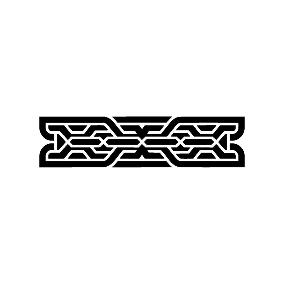 Intricate Celtic Knot Border, Minimalist, Pattern vector