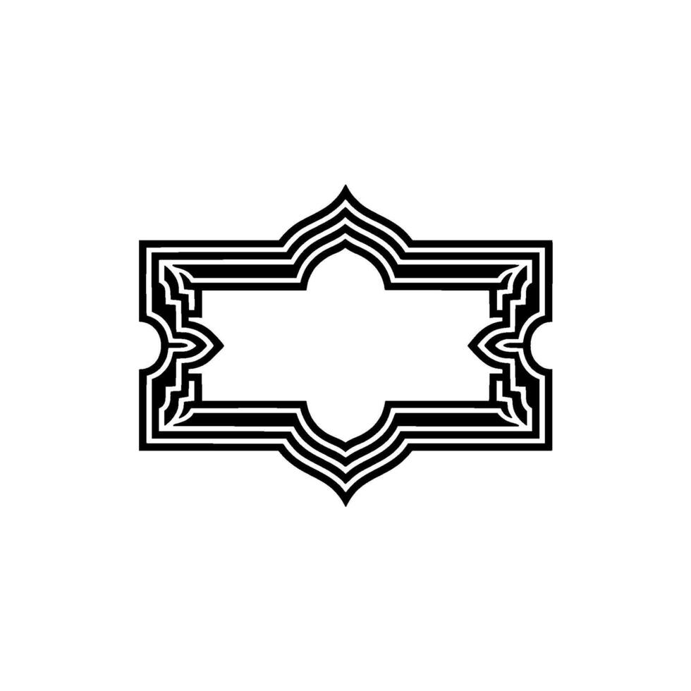 Intricate Geometric Frame, Vintage Elegance vector