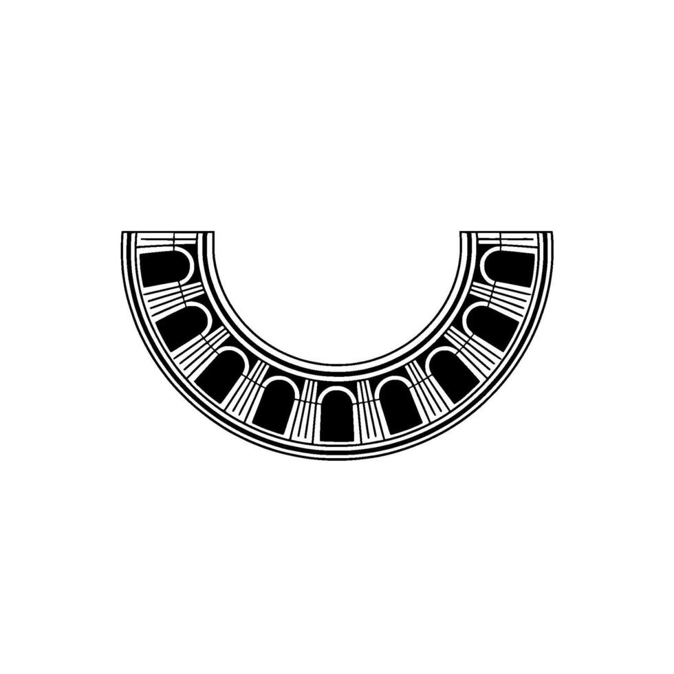 Geometric Arch, Minimalist , Circular Motif, Modern Emblem vector