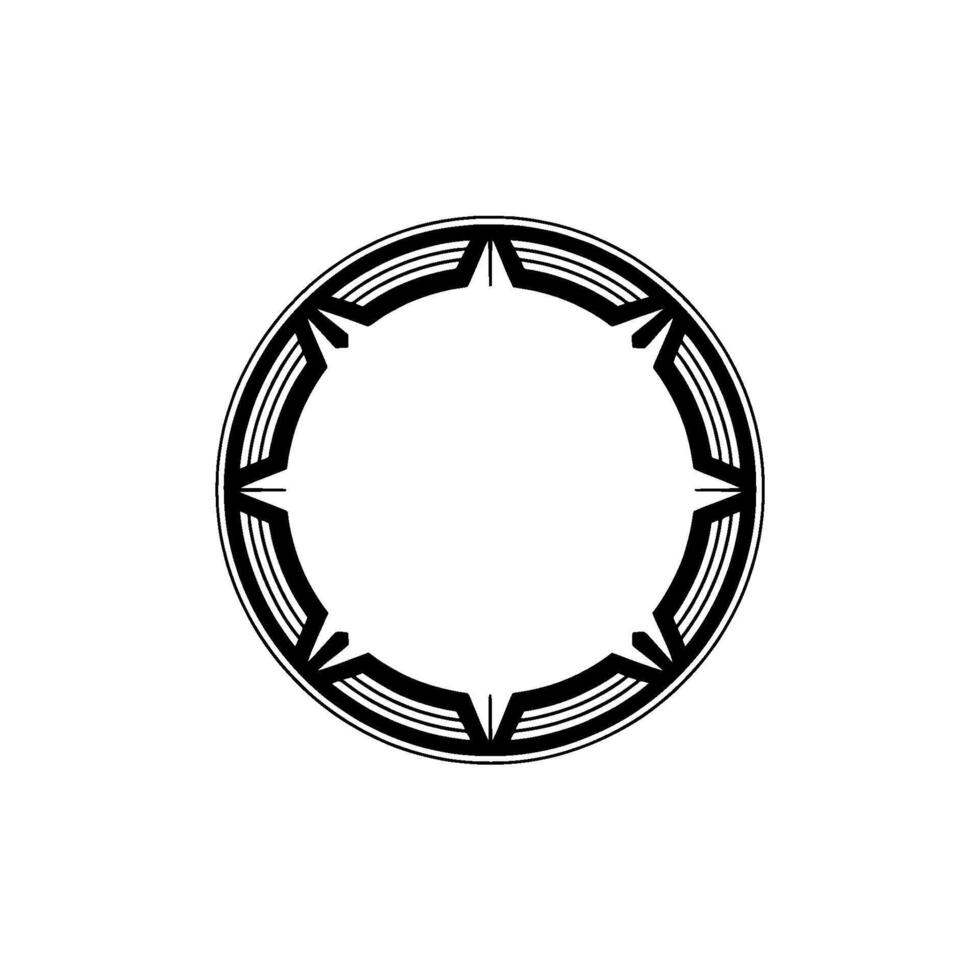Geometric Circle Emblem, Minimalist, Abstract vector