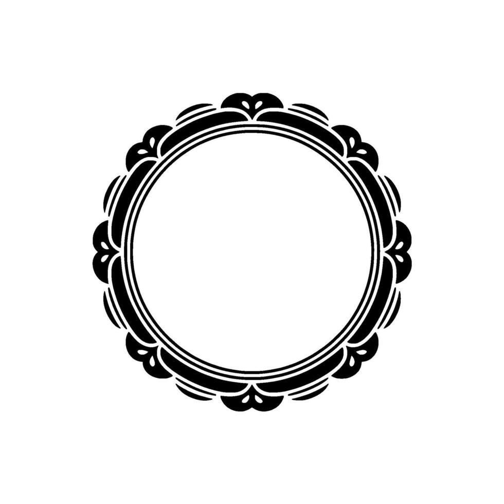 Elegant Vintage Circle Frame, Decorative Border vector