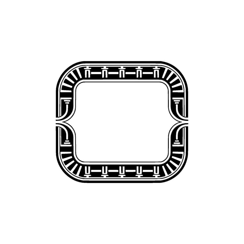 Art Deco Frame, Geometric Ornamentation, Minimalist - Retro vector