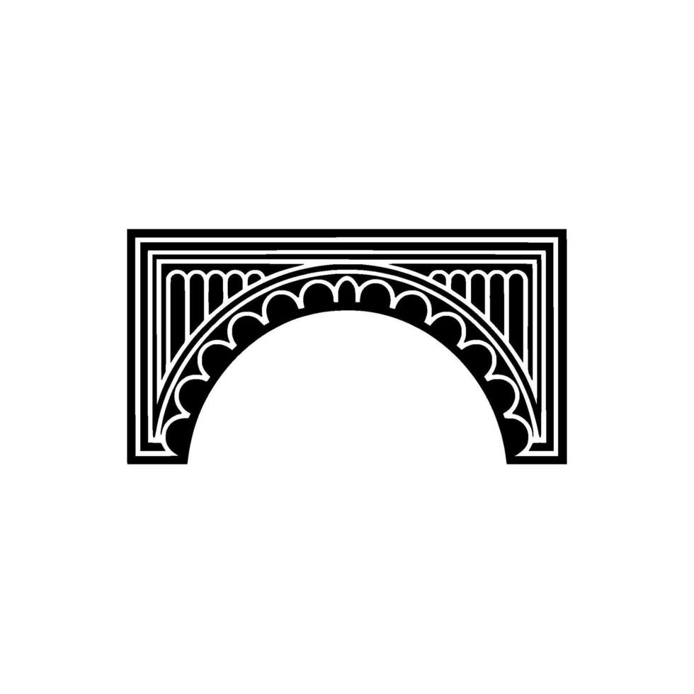 Gothic Arch Emblem, Minimalist, Geometric vector