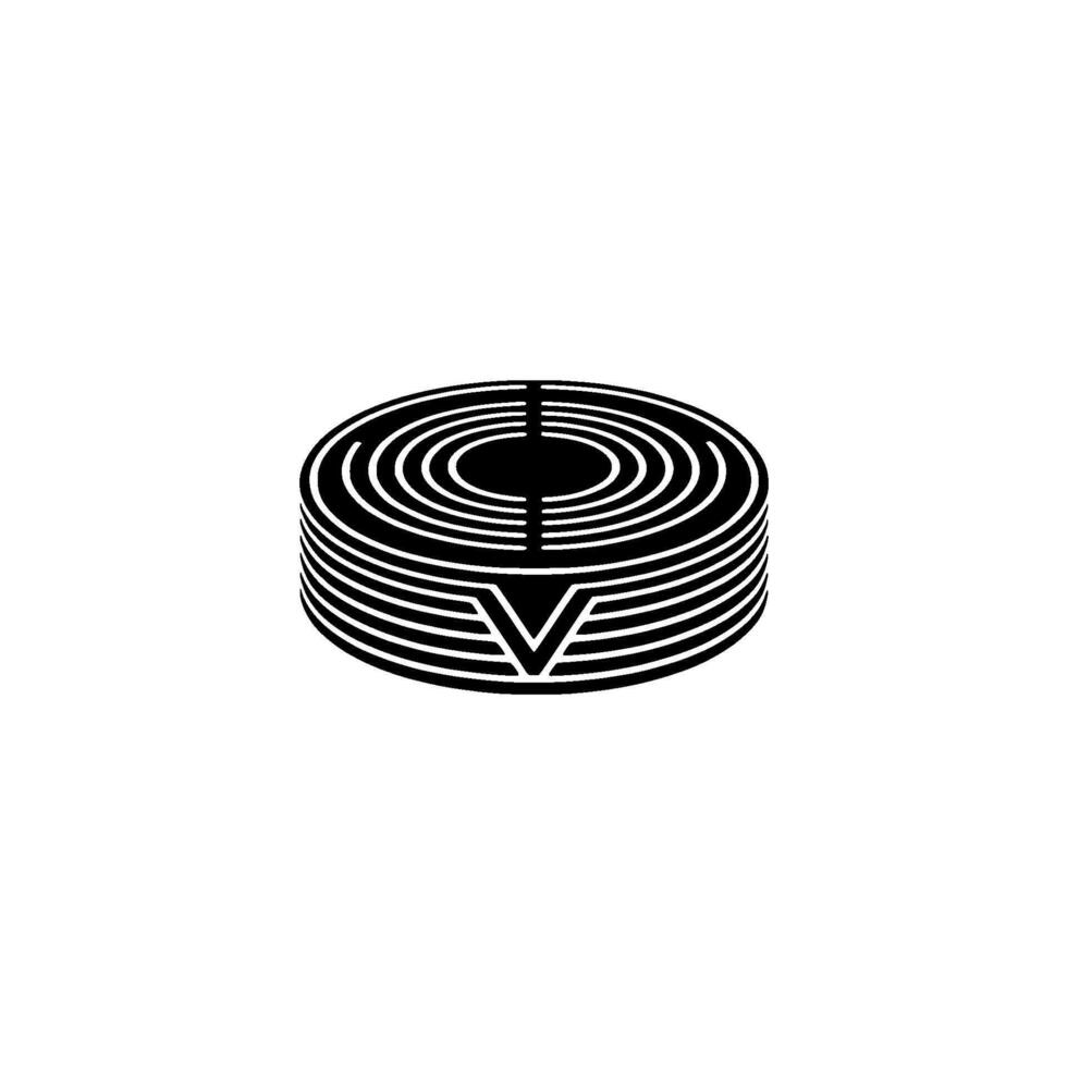 Minimalist Spiral Meditation Serene Focus vector