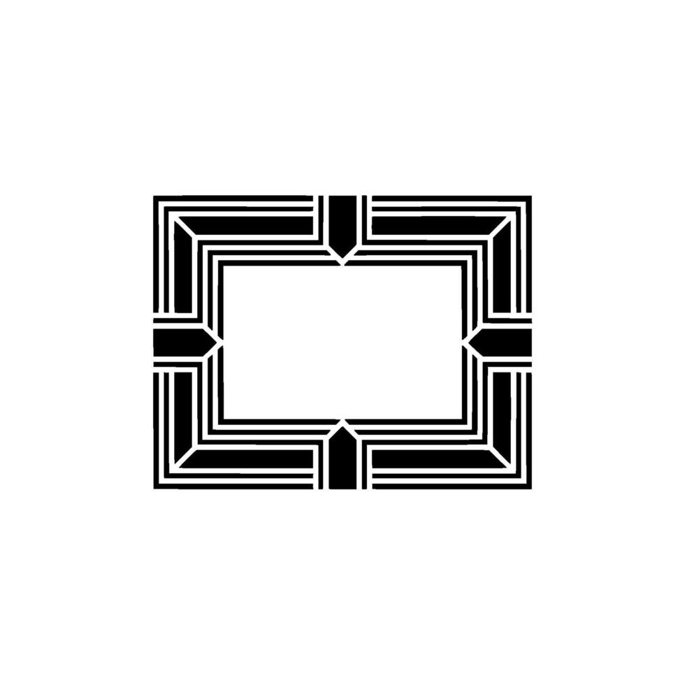Geometric Deco Frame, Minimalist , Elegant Border, alternate version 42 vector
