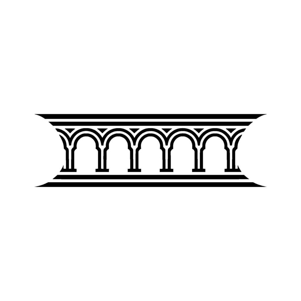 Classical Column Motif, Minimalist , Architectural Detail vector